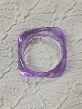 Translucent Lavender Square Acrylic Bangle